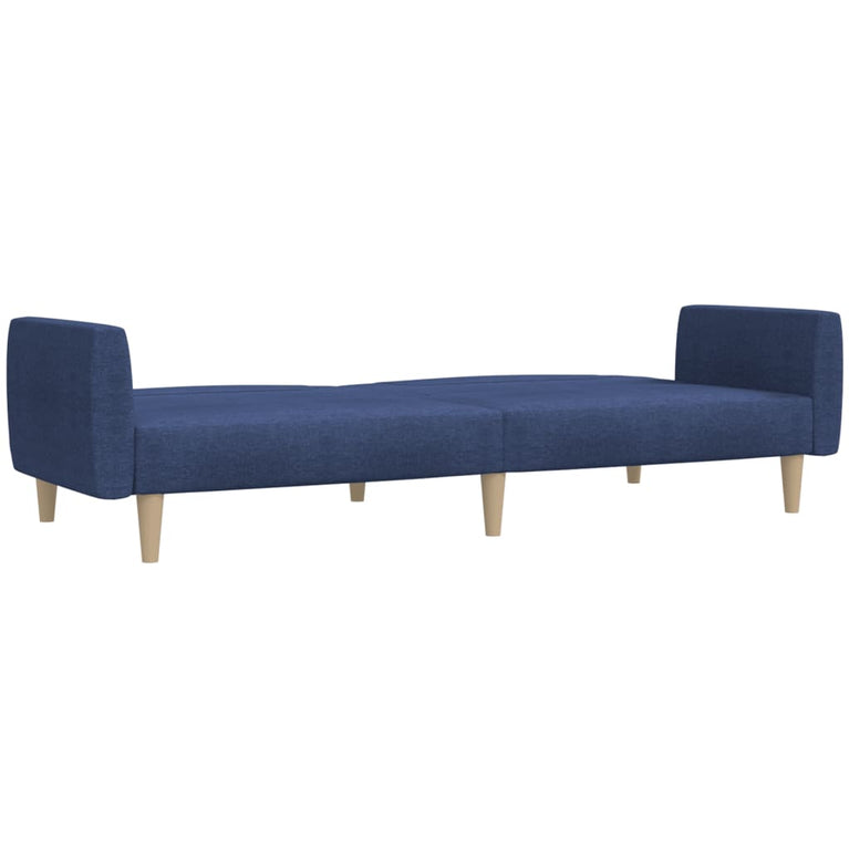 Slaapbank 2-zits stof blauw
