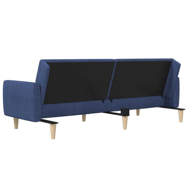 Slaapbank 2-zits stof blauw