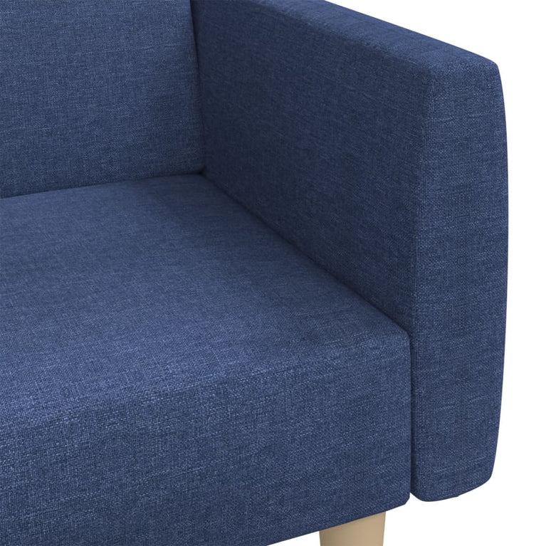 Slaapbank 2-zits stof blauw