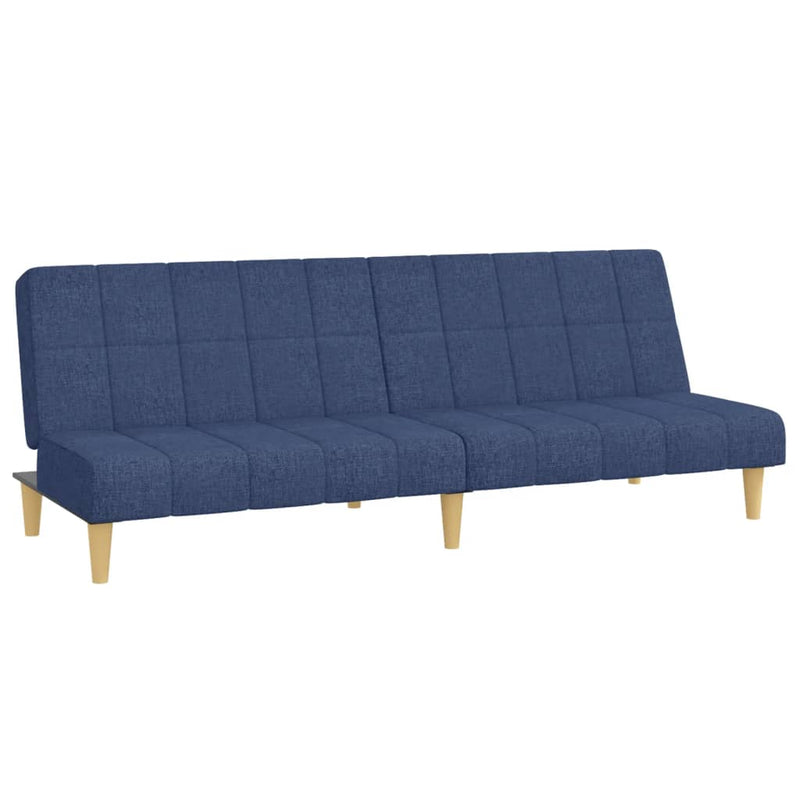 Slaapbank 2-zits stof blauw