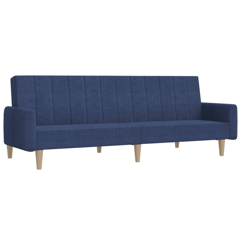 Slaapbank 2-zits stof blauw
