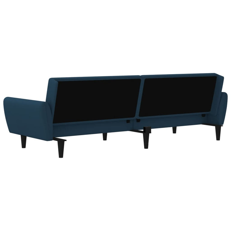 Slaapbank 2-zits fluweel blauw