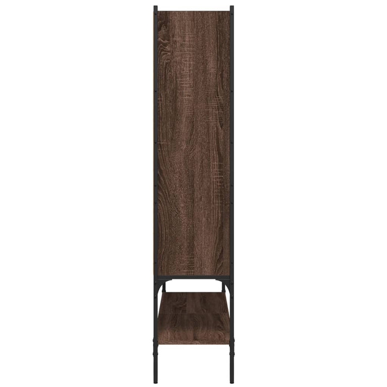 Boekenkast 102x30x141,5 cm bewerkt hout bruineikenkleurig