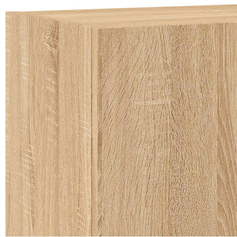 6-delige Tv-wandmeubelset bewerkt hout sonoma eikenkleurig