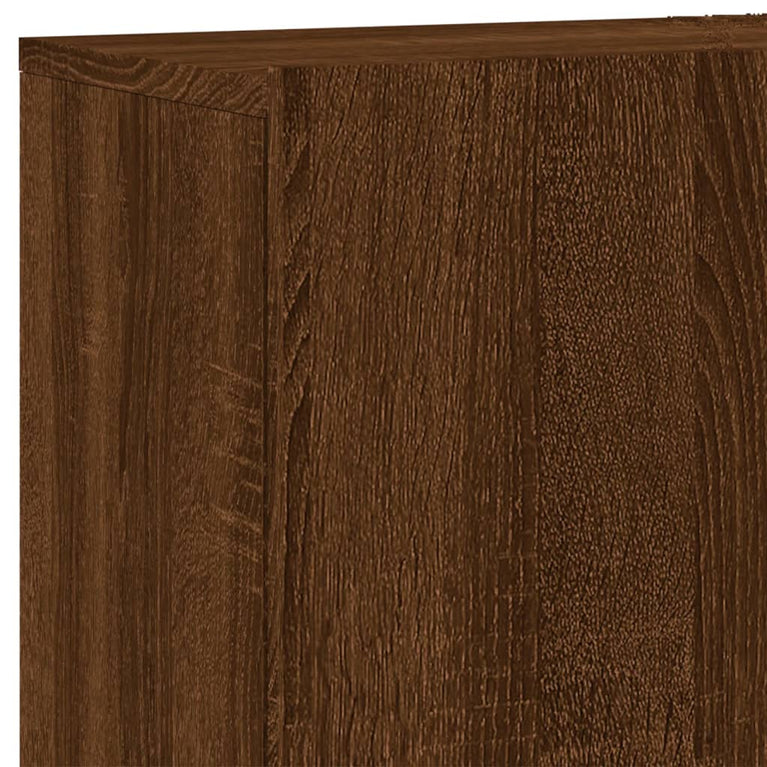 5-delige Tv-wandmeubelset bewerkt hout bruineikenkleurig