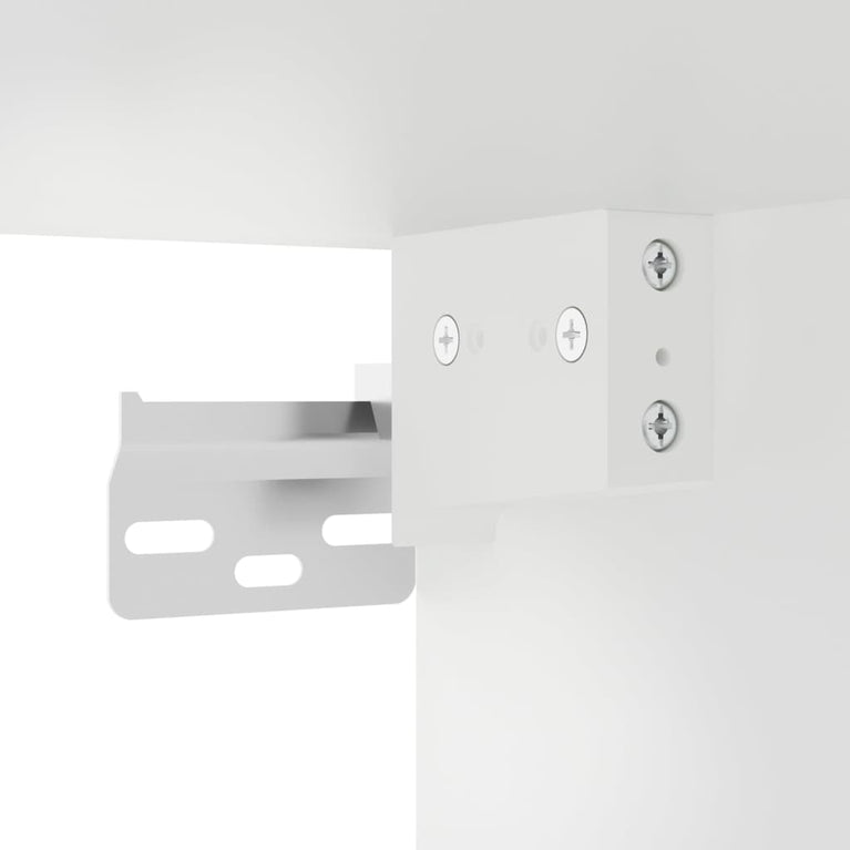 3-delige tv-wandmeubelset met LED-verlichting wit