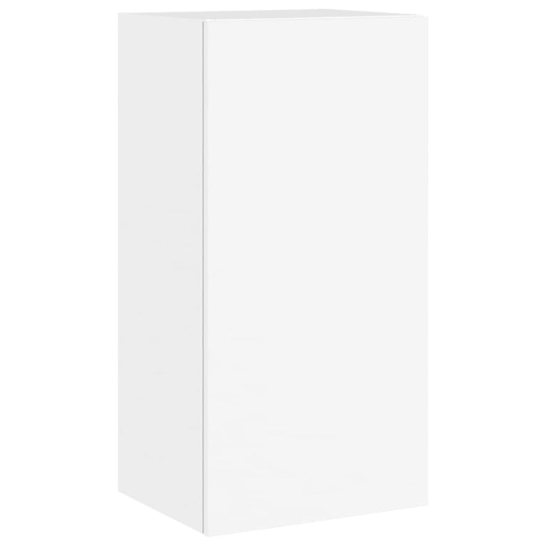 3-delige tv-wandmeubelset met LED-verlichting wit