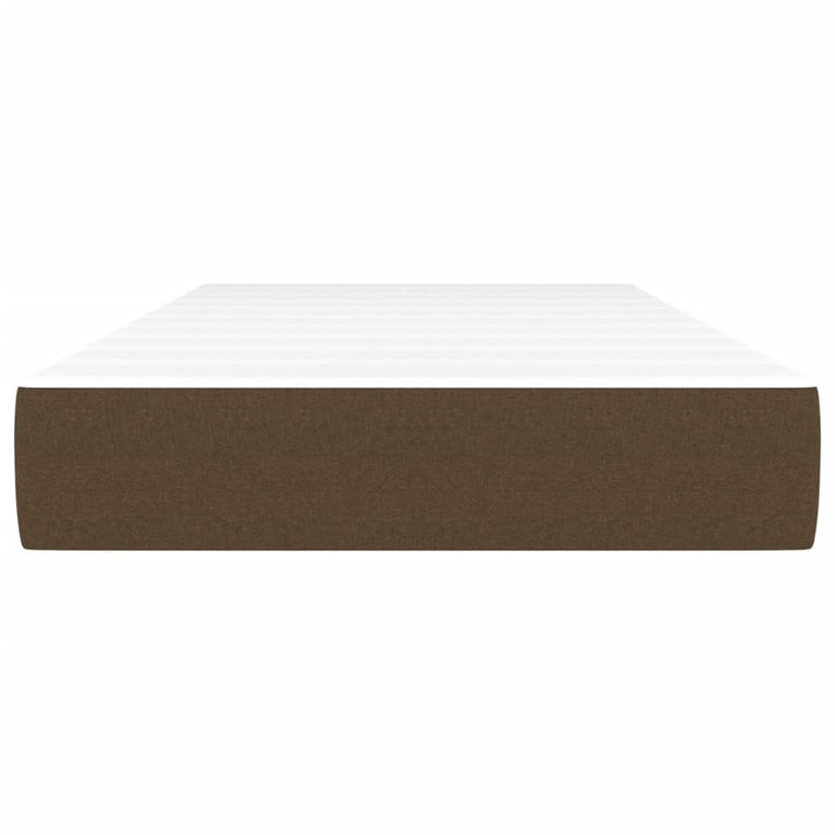 Pocketveringmatras 120x190x20 cm stof donkerbruin