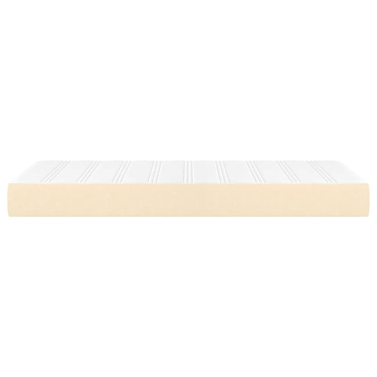 Pocketveringmatras 120x190x20 cm stof crèmekleurig