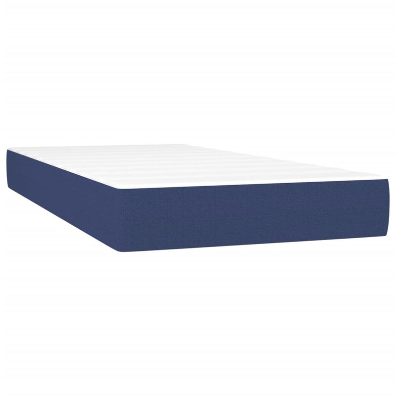 Pocketveringmatras 120x190x20 cm stof blauw