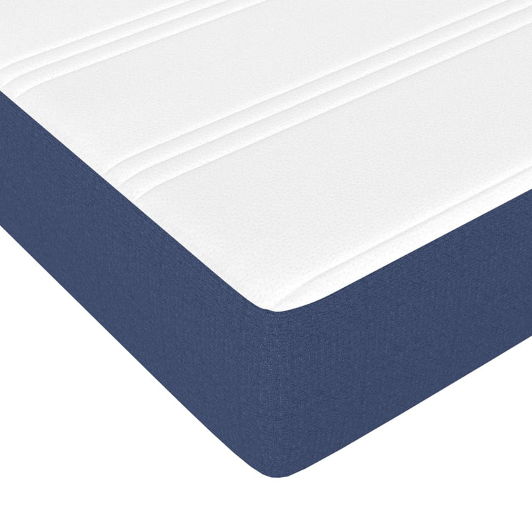 Pocketveringmatras 120x190x20 cm stof blauw