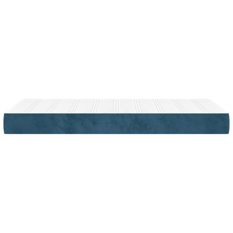 Pocketveringmatras 120x190x20 cm fluweel donkerblauw