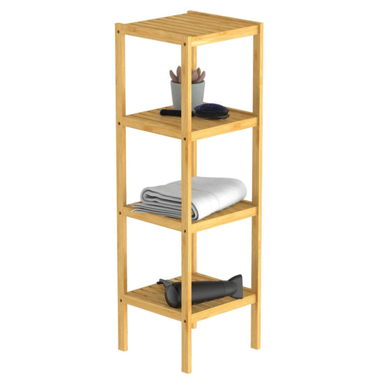 EISL Badkamerrek met 4 schappen 34x33x110 cm bamboe MeubelReus